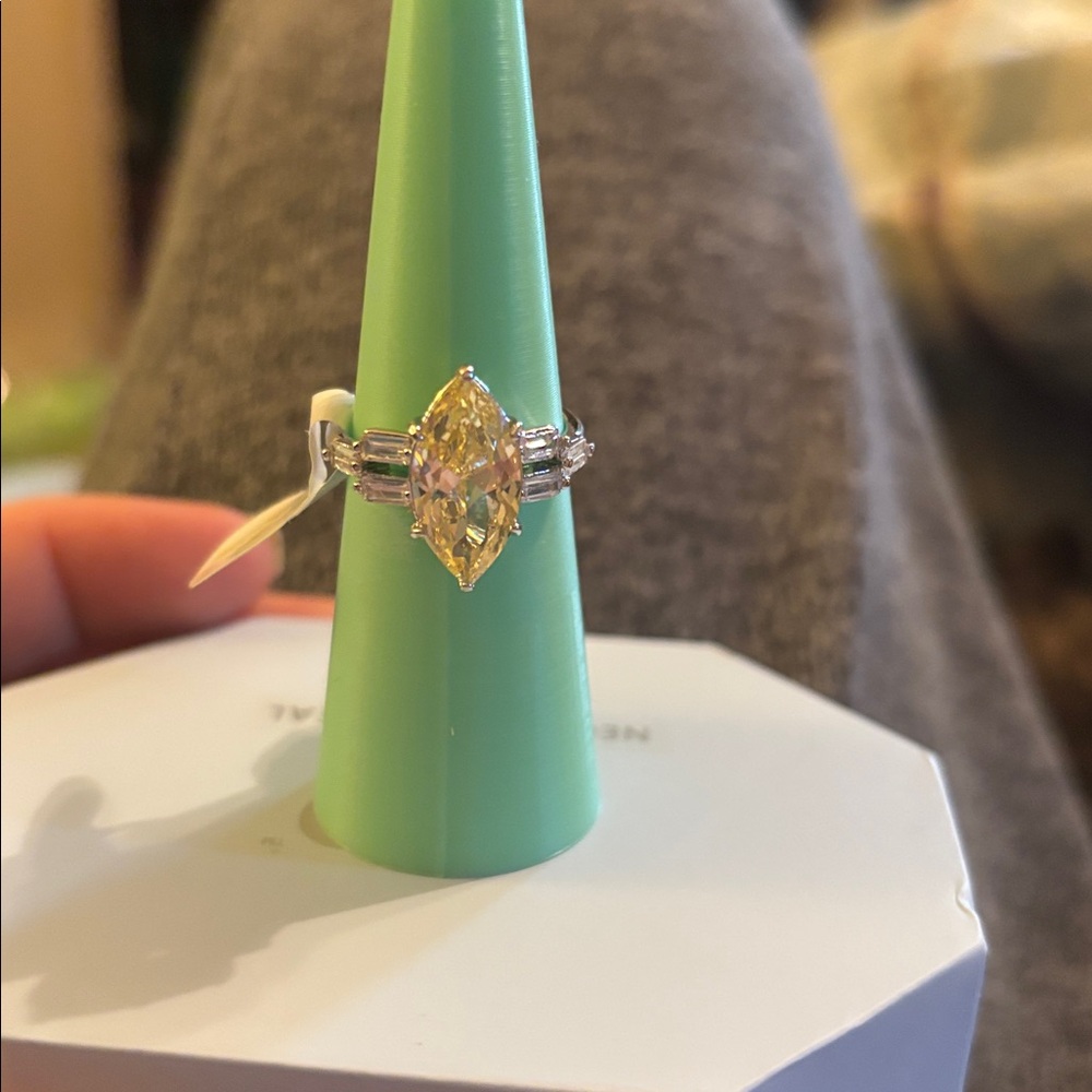 Yellow Marquise-Cut Statement Ring - Women's Jewelry